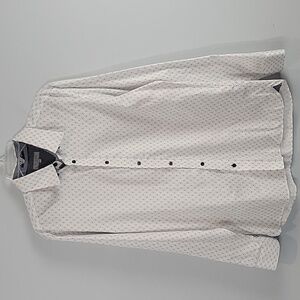 TED BAKER Hartbop Geo Print Button Down Shirt Flip Cuffs